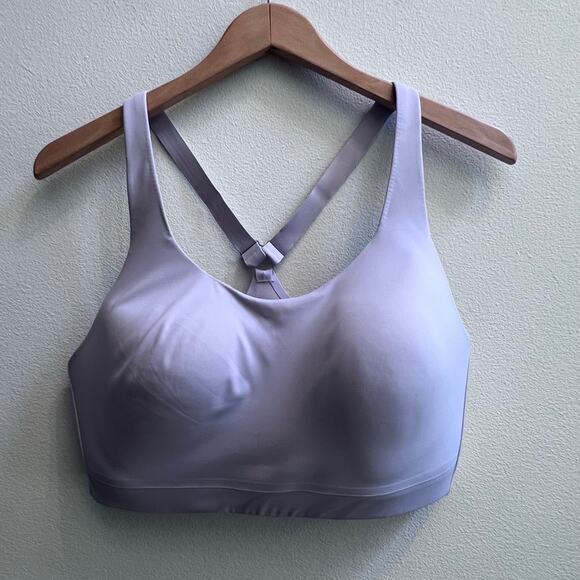 Athleta Advance Bra B-G 38D Sports Bra Lavender Wireless High Impact $69 - Picture 1 of 6